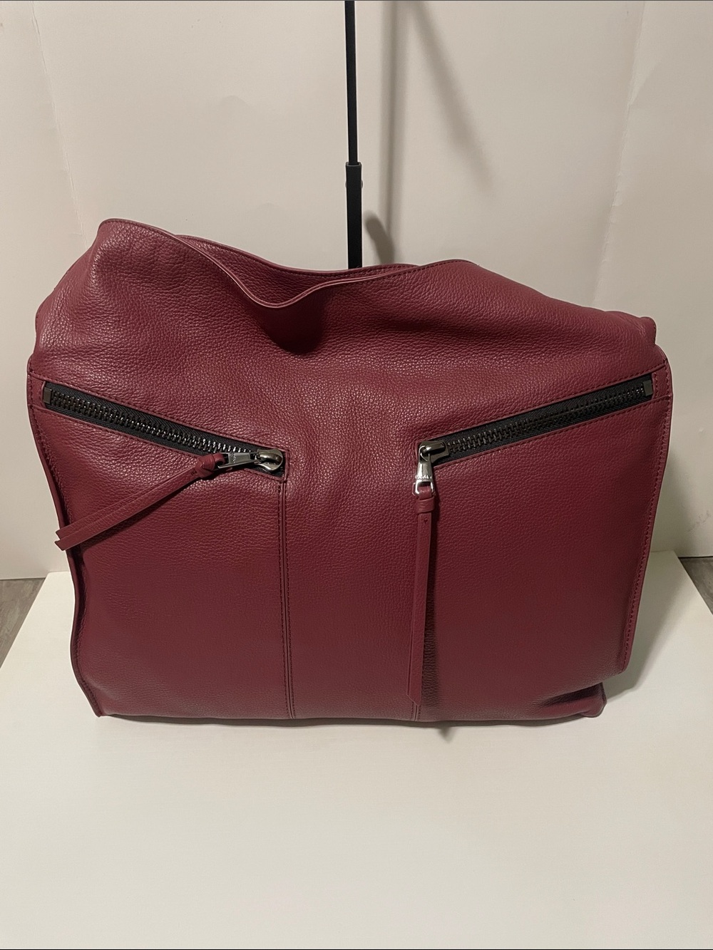 Botkier New York Large Burgundy Leather Tote Bag